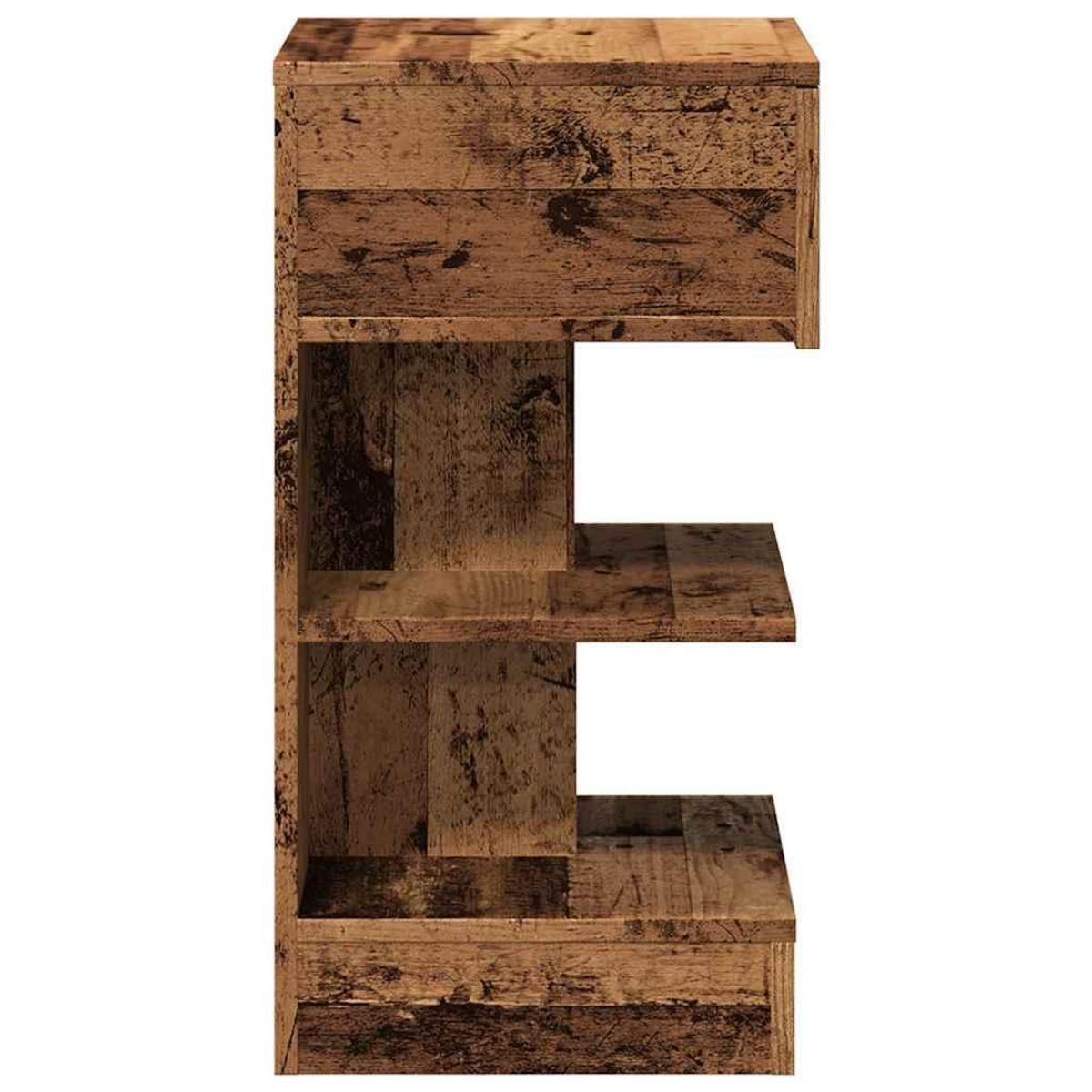 VIDAXL Tables de chevet 2 pcs vieux bois 40x35x65 cm bois d'ingenierie