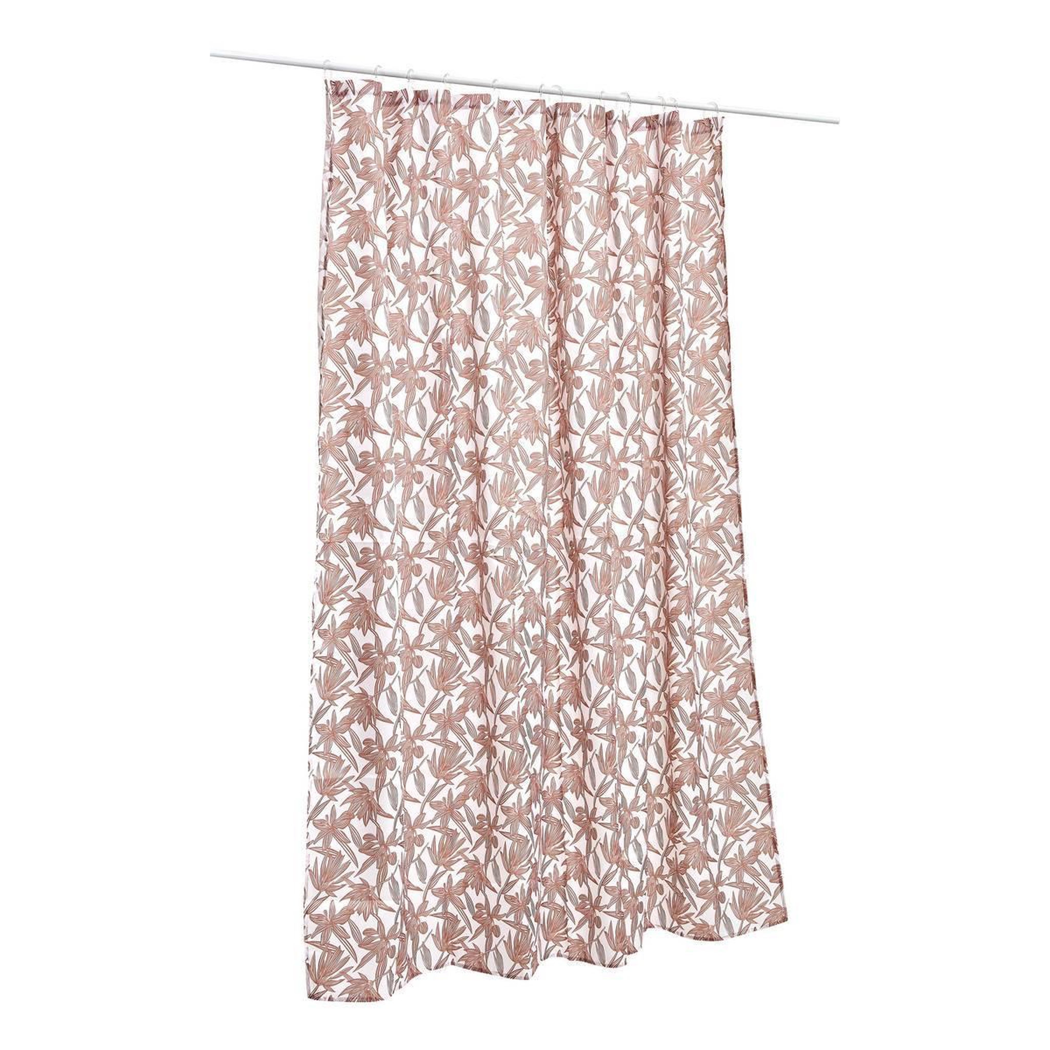 Voir la diapositive 2 : FIVE Rideau de douche imprimé  bloom  180x200cm rose