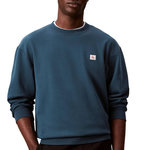 CALVIN KLEIN JEANS Sweat  Homme Calvin Klein Jeans 350 Terry Badge. Coloris disponibles : Bleu