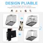 Voir la diapositive 5 : PAWHUT Cage de transport pour chien taille L dim. 76L x 48l x 55H cm métal noir