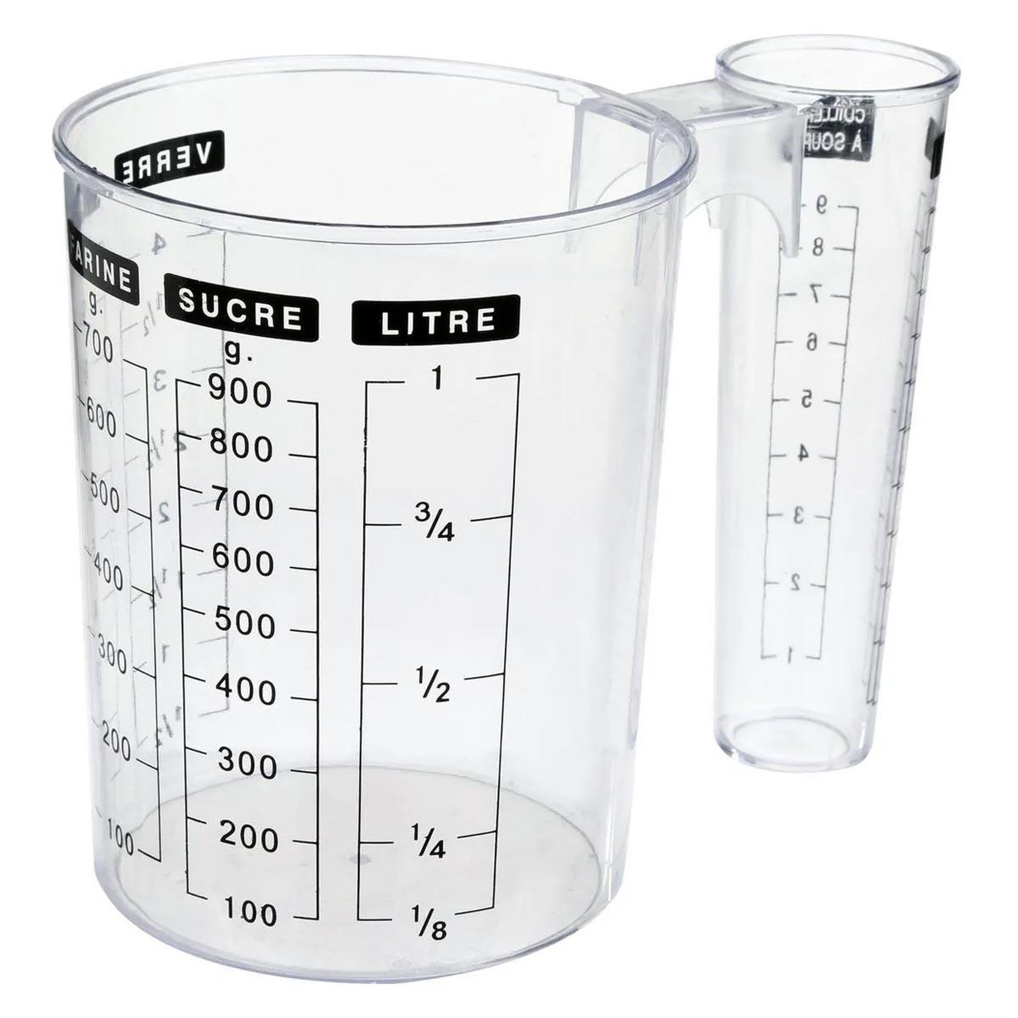 FIVE Verre doseur  double  18cm transparent
