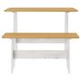 Voir la diapositive 2 : VIDAXL Table a manger et banc REINE marron miel blanc bois pin solide