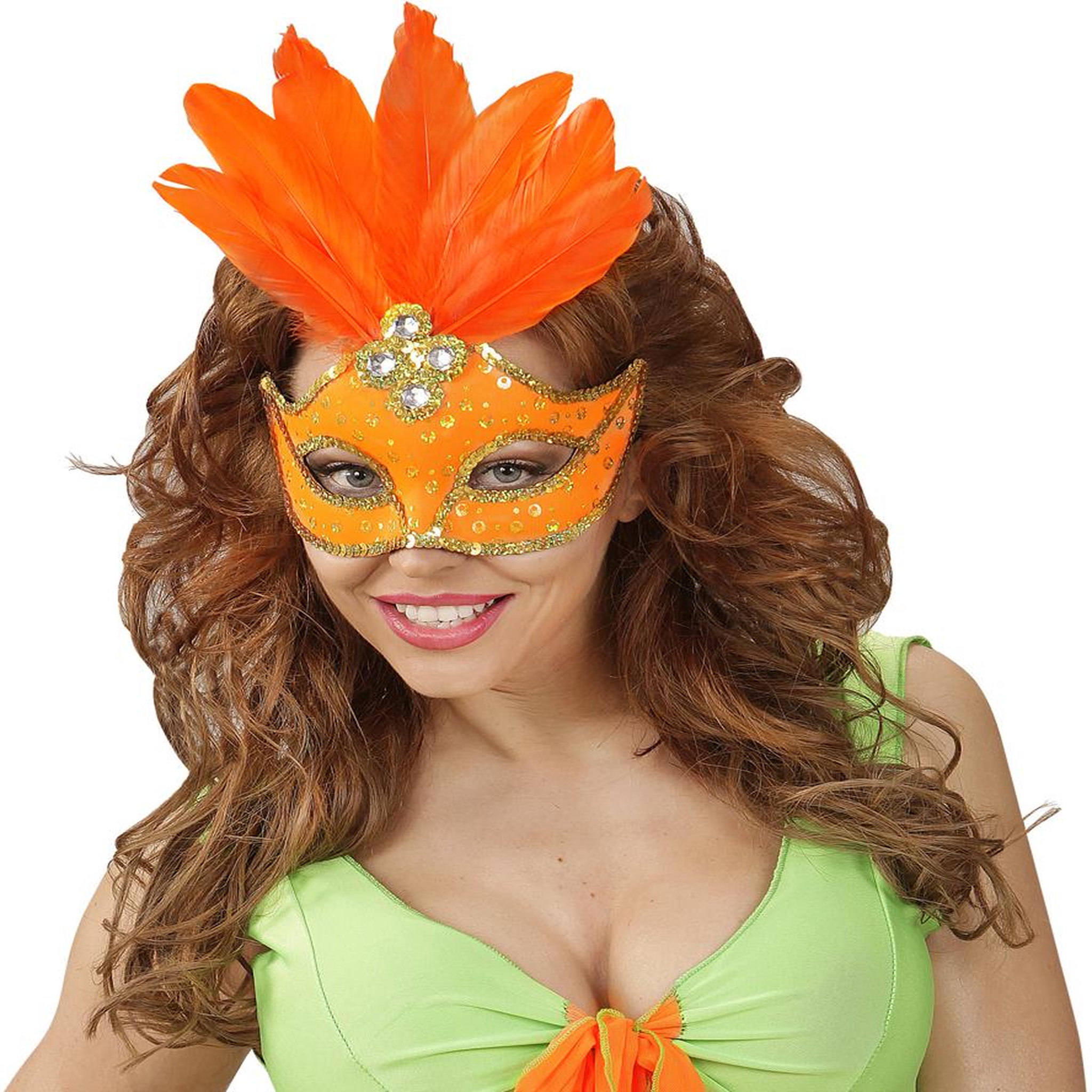 WIDMANN Masque Loup Orange Brésil - Adulte