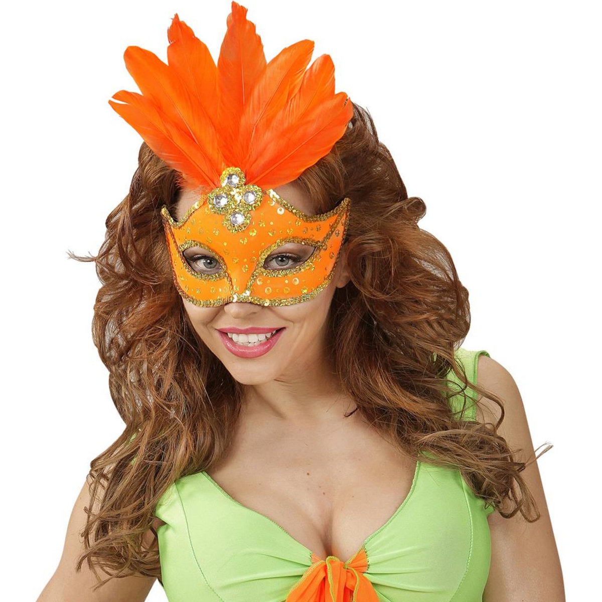 WIDMANN Masque Loup Orange Brésil - Adulte
