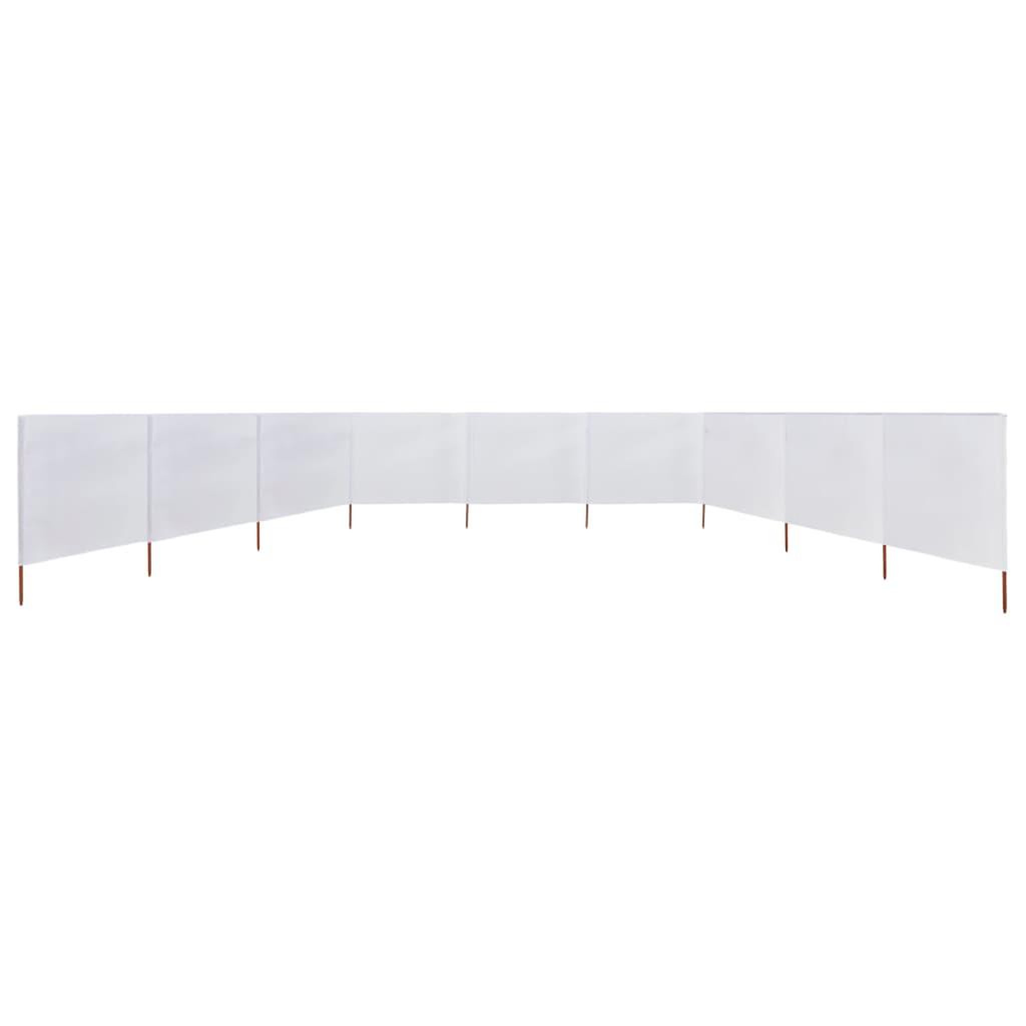 Voir la diapositive 3 : VIDAXL Paravent 9 panneaux Tissu 1200 x 80 cm Blanc sable