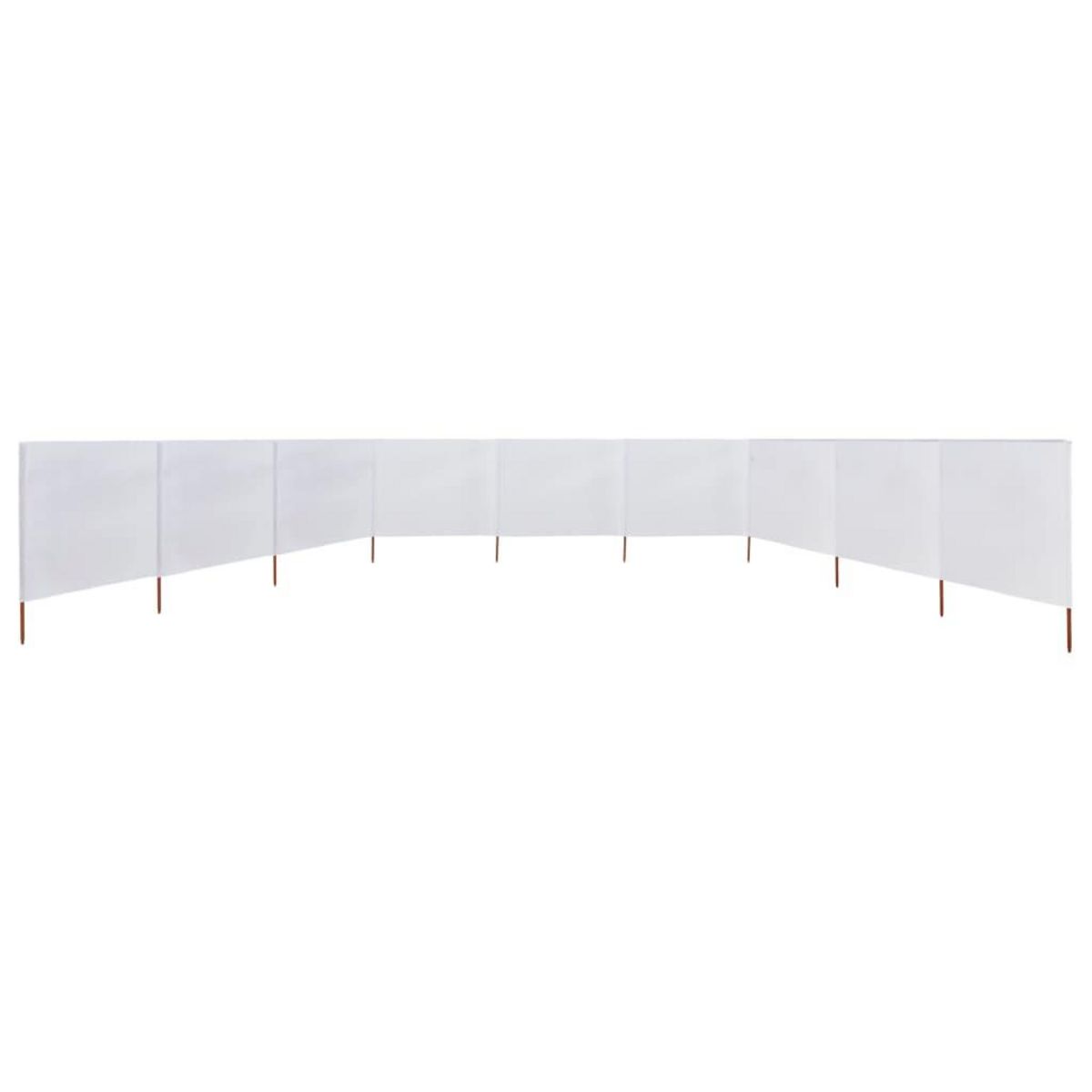 VIDAXL Paravent 9 panneaux Tissu 1200 x 80 cm Blanc sable