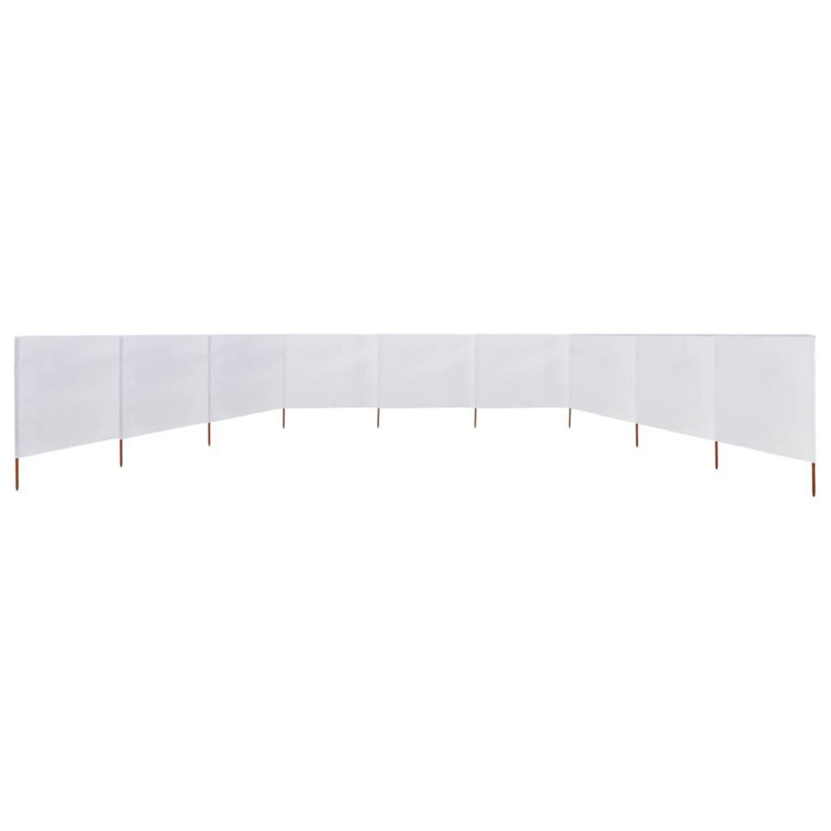 VIDAXL Paravent 9 panneaux Tissu 1200 x 80 cm Blanc sable