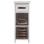 Voir la diapositive 2 : IDIMEX Chiffonnier PADUA en bois, 3 tiroirs, blanc et brun
