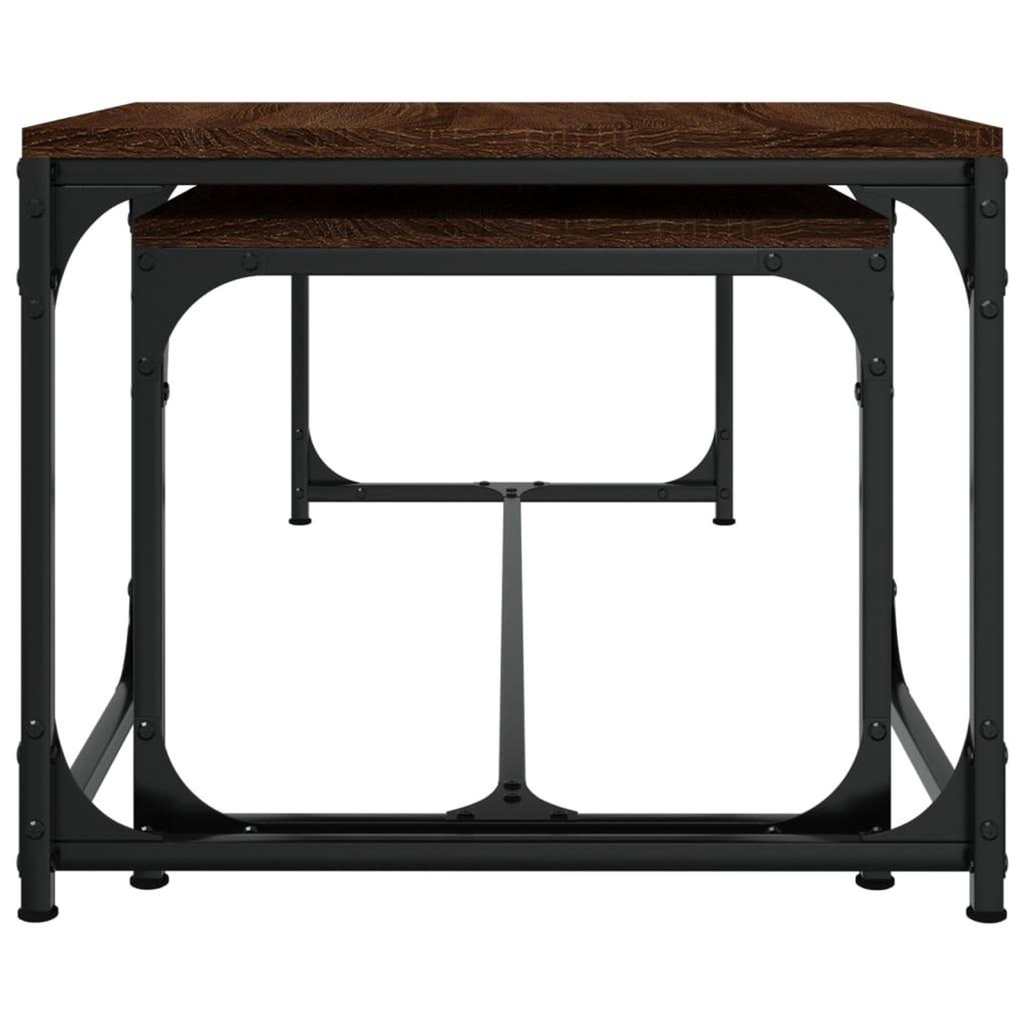Voir la diapositive 5 : VIDAXL Tables basses 2 pcs Chene marron Bois d'ingenierie