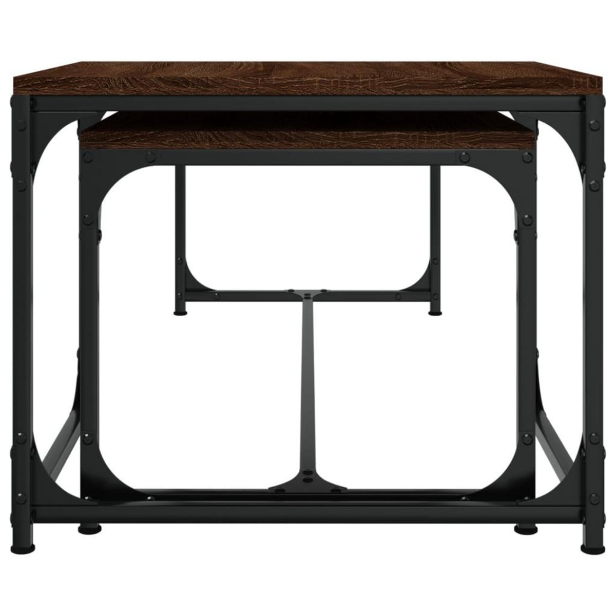 VIDAXL Tables basses 2 pcs Chene marron Bois d'ingenierie