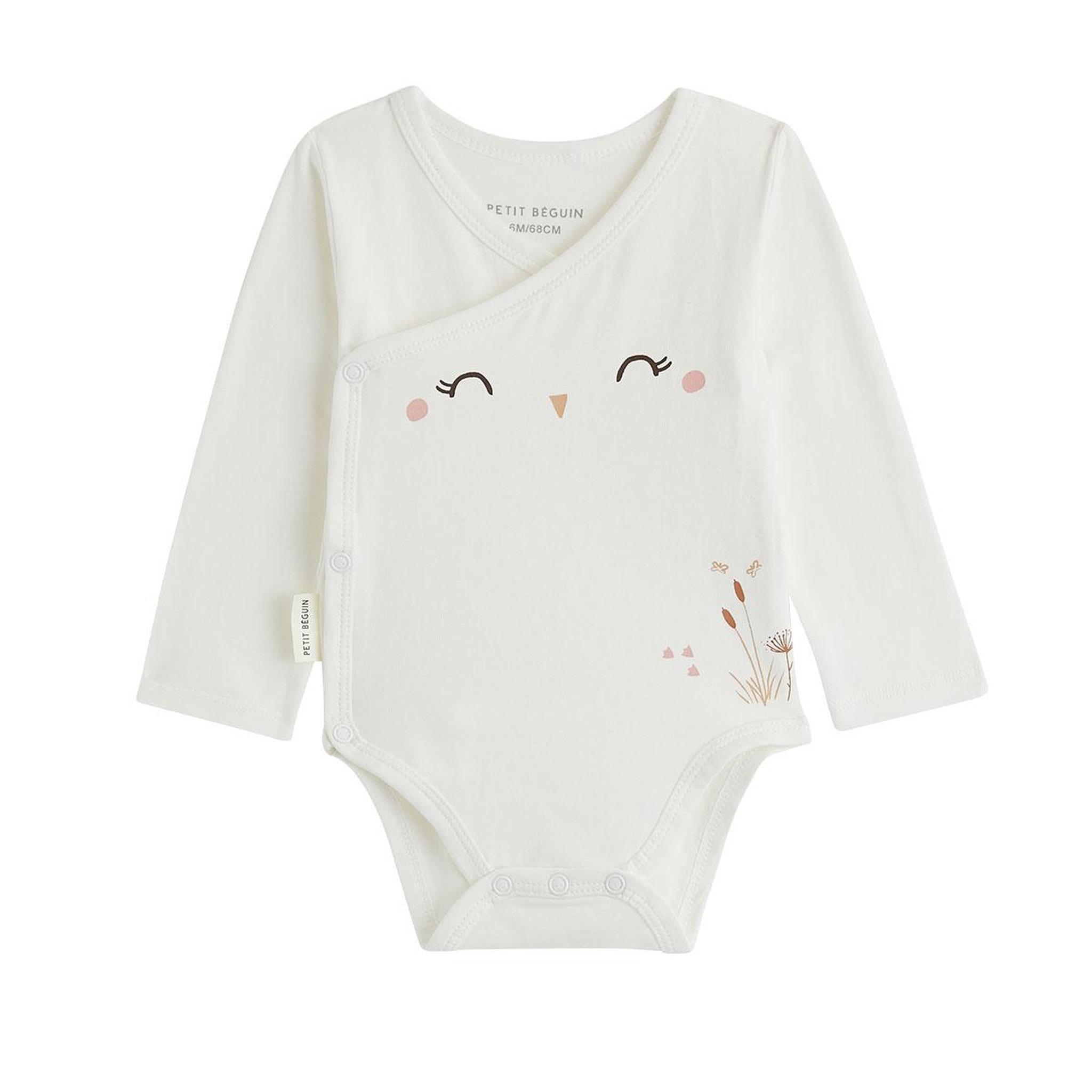 Voir la diapositive 6 : PETIT BEGUIN Lot de 3 bodies bébé manches longues ouverture croisée Margot