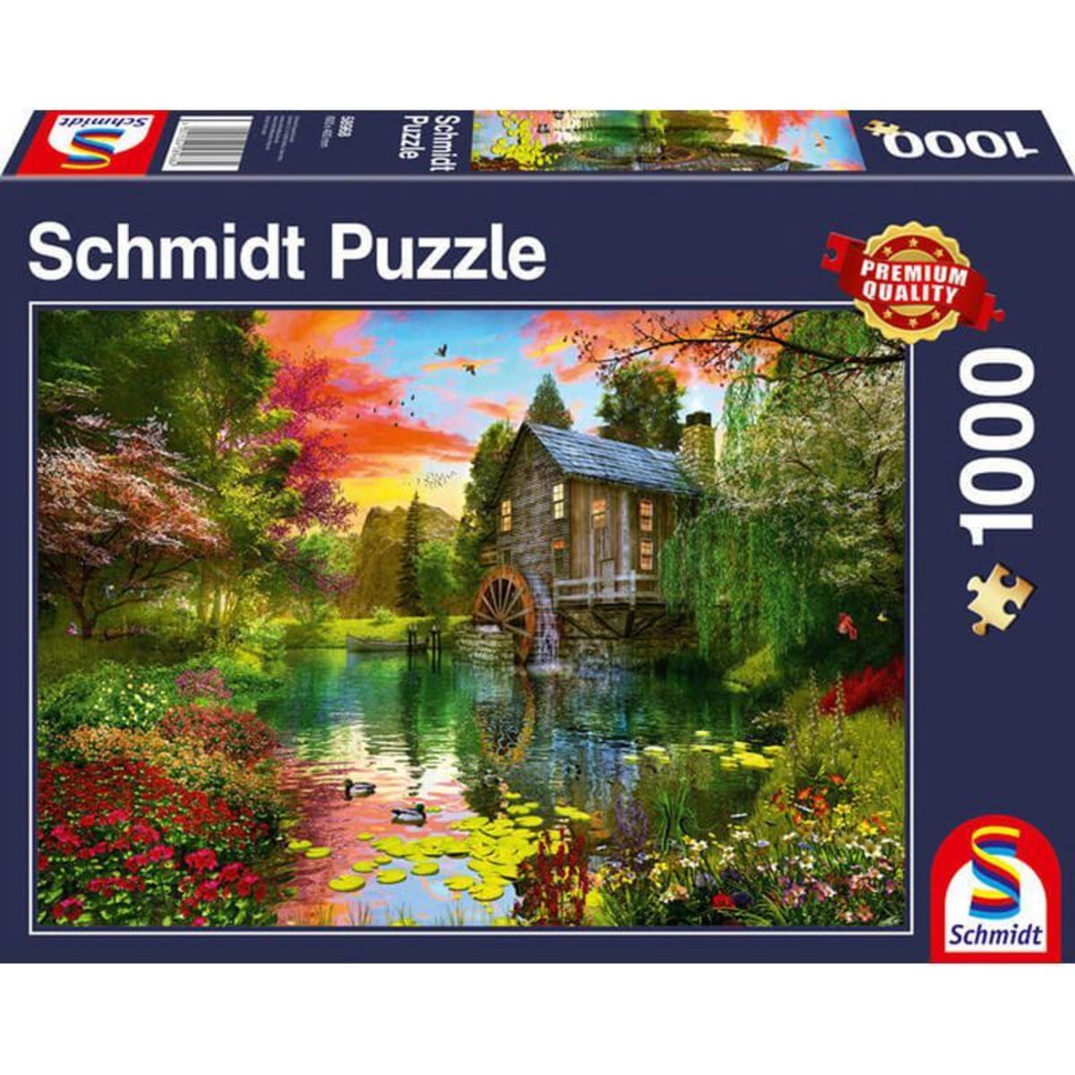 Schmidt Puzzle 1000 pièces : Le moulin à eau