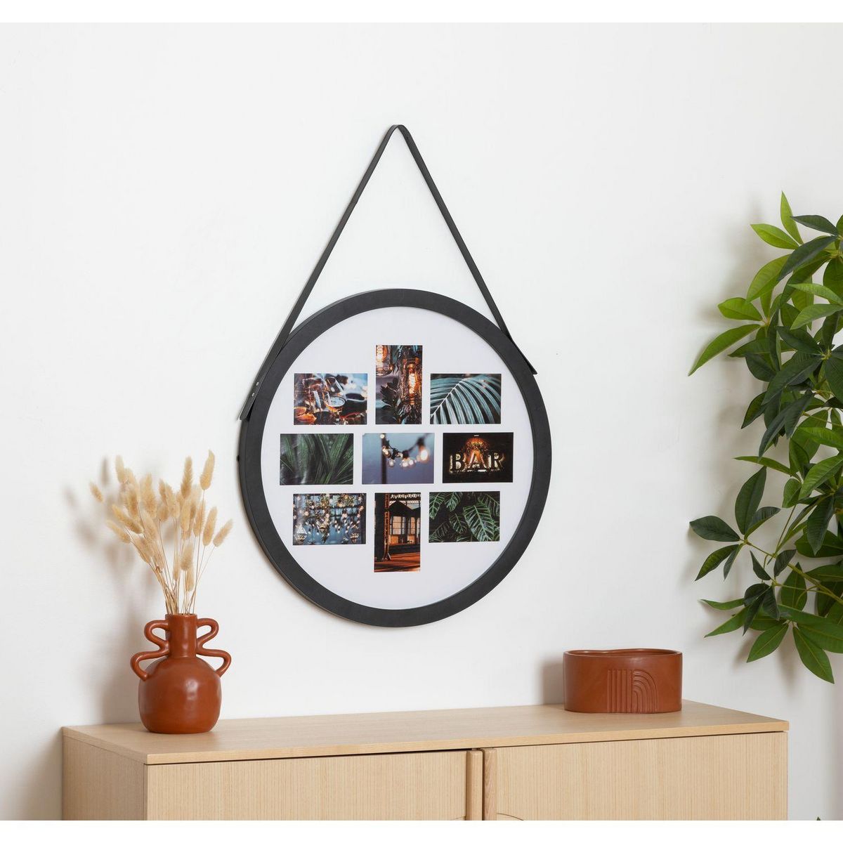 ATMOSPHERA Pêle mêle à suspendre 9 photos - Noir