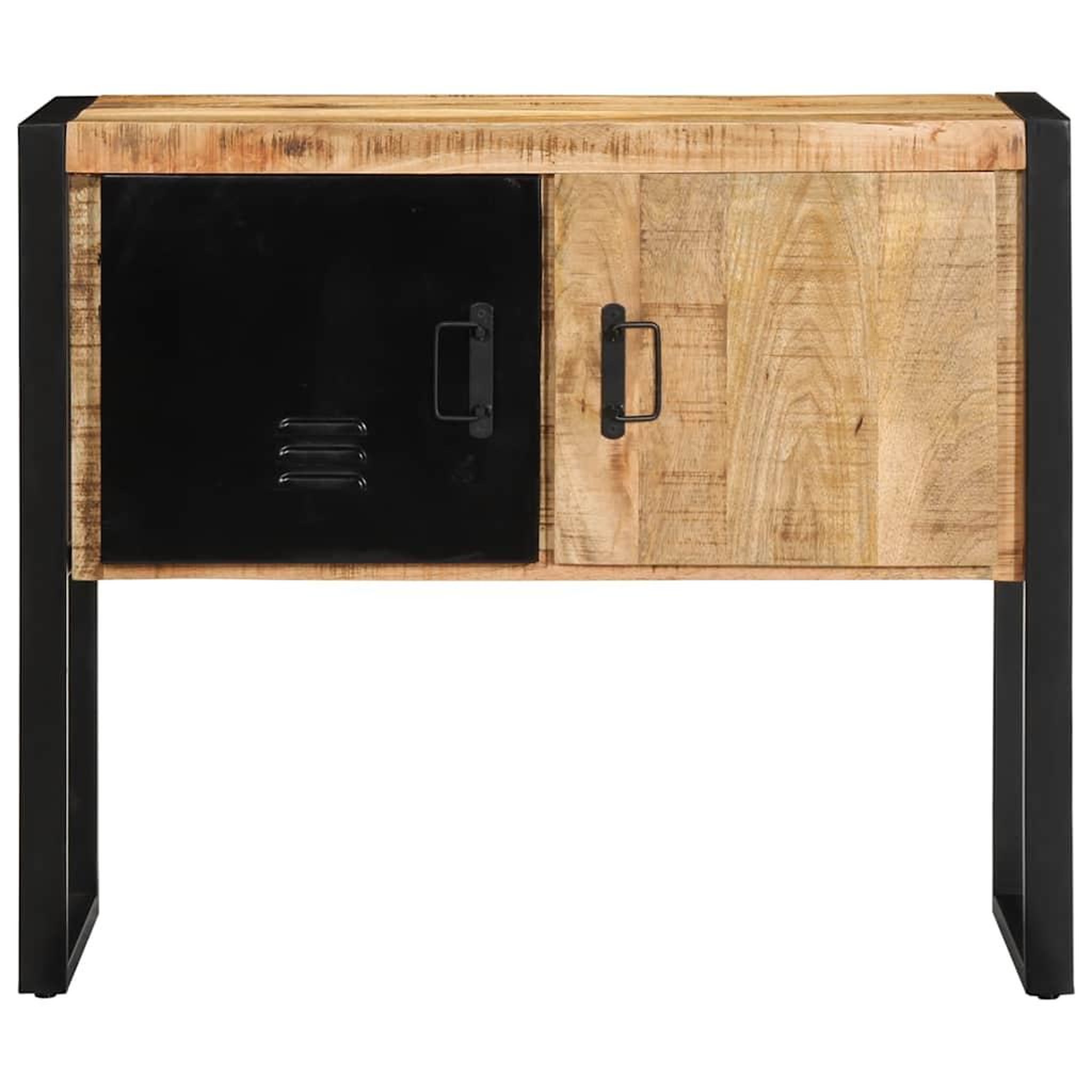 Voir la diapositive 2 : VIDAXL Armoire de console 90x35x75 cm bois de manguier massif brut