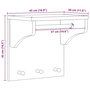 Voir la diapositive 6 : VIDAXL Porte-manteau mural SANDNES blanc 43x30x42 cm bois massif pin