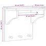 Voir la diapositive 6 : VIDAXL Porte-manteau mural SANDNES blanc 43x30x42 cm bois massif pin