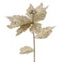 Voir la diapositive 2 : ATMOSPHERA Branche de Poinsettia  Manoir d'Hiver  75cm Or
