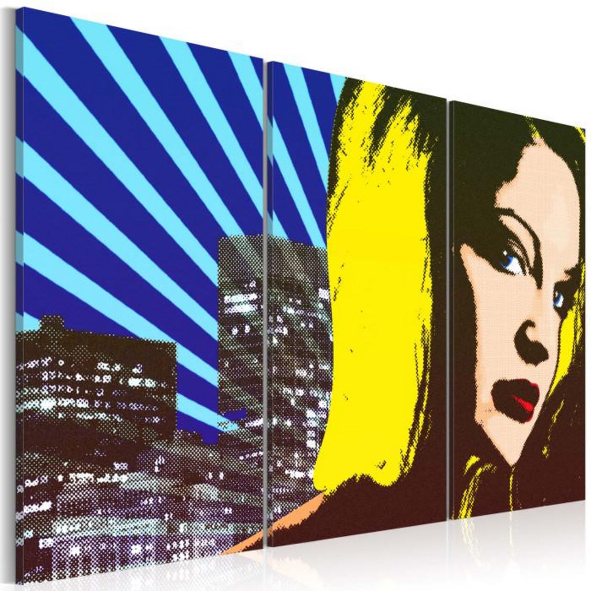 Paris Prix Tableau Imprimé 3 Panneaux  Femme Pop Art