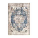 Paris Prix Tapis Imprimé Antique  Vintage  Beige & Bleu. Coloris disponibles : Beige