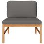 Voir la diapositive 3 : VIDAXL Salon de jardin 2 pcs avec coussins gris fonce Bois de teck