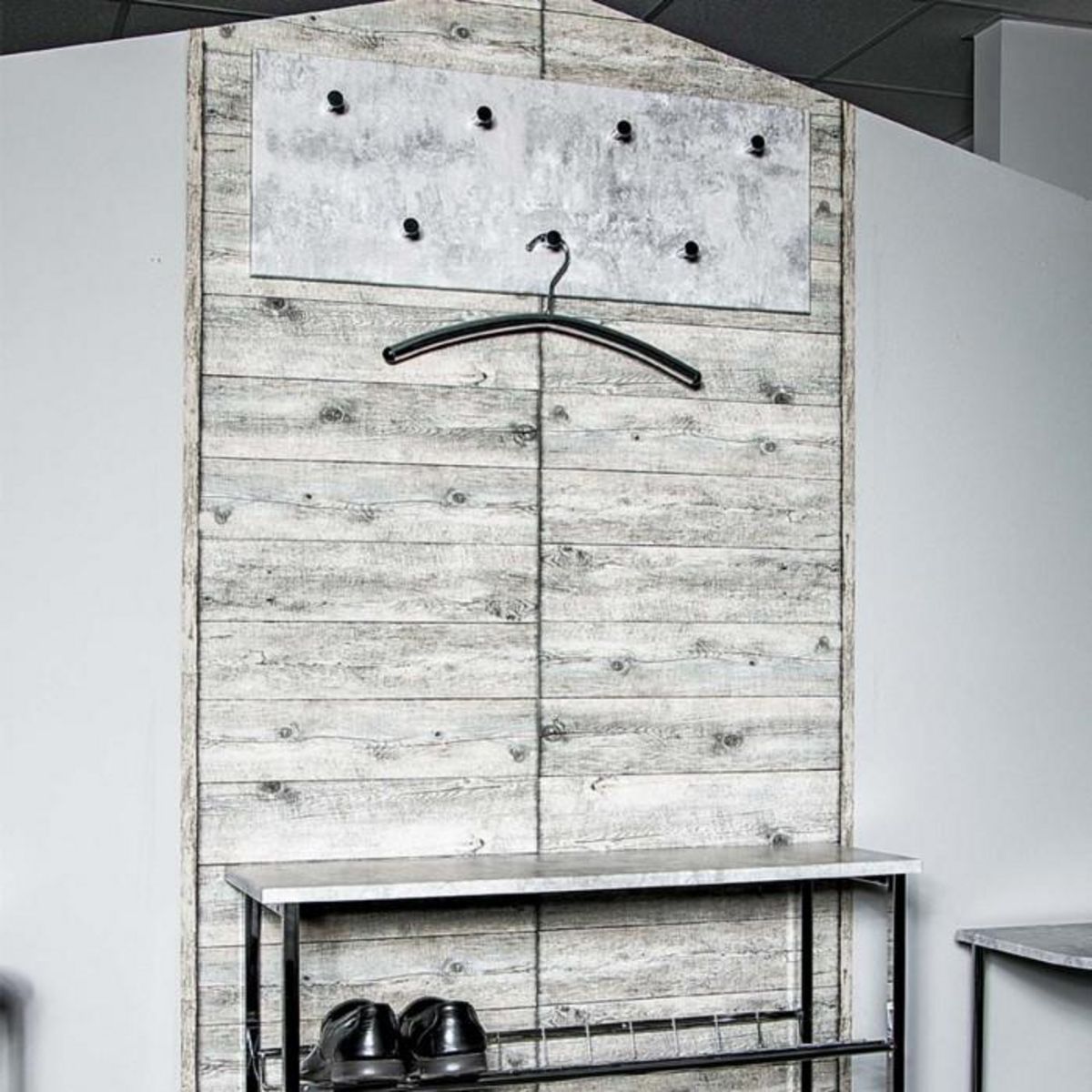 Paris Prix Patère Murale 7 Crochets Déco  Béton  80cm Gris