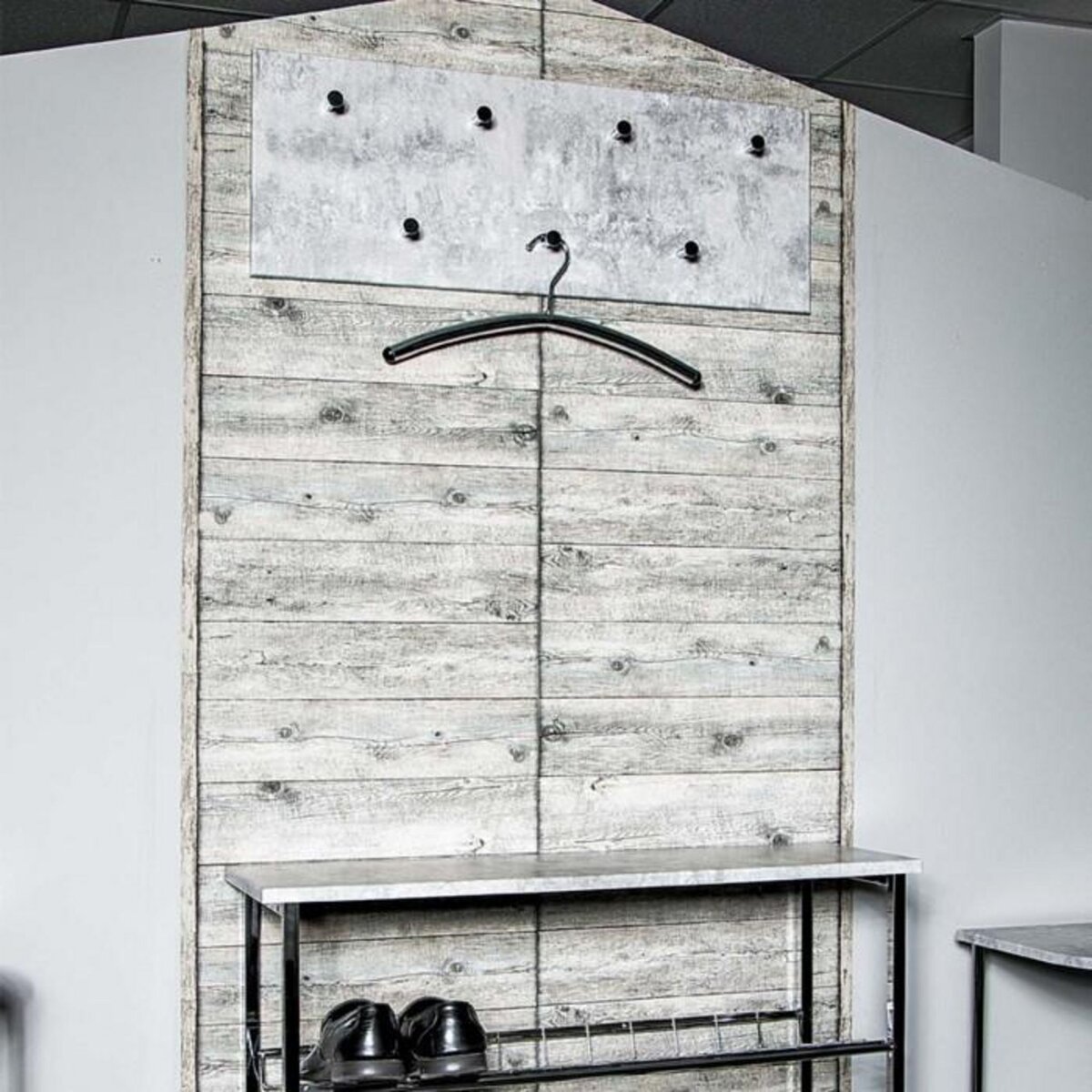 Paris Prix Patère Murale 7 Crochets Déco  Béton  80cm Gris