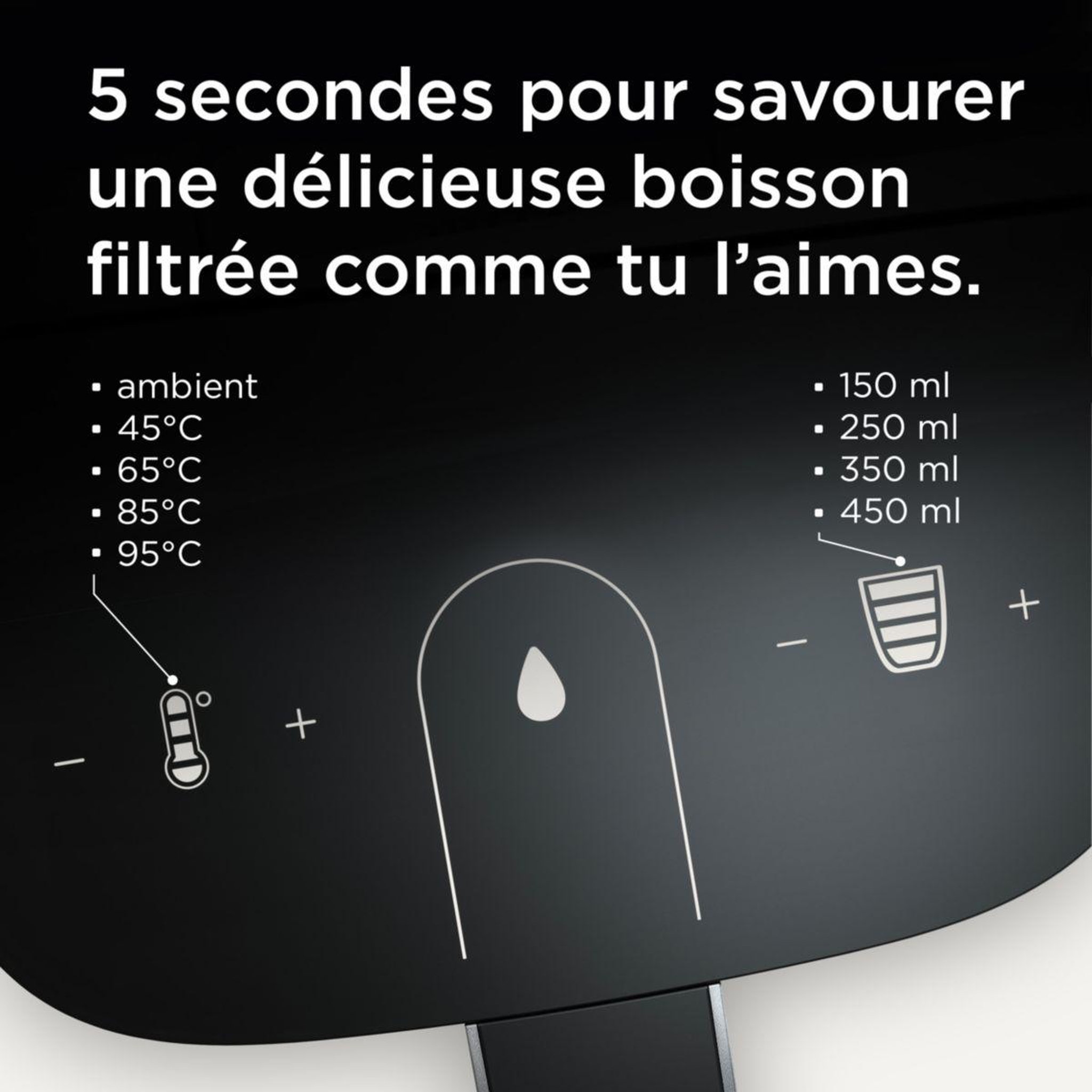 Voir la diapositive 2 : Brita Fontaine à eau CUBE (4.0 L) technologie UV-C + 1 filtre à eau MAXTRA PRO Expert anti-tartre