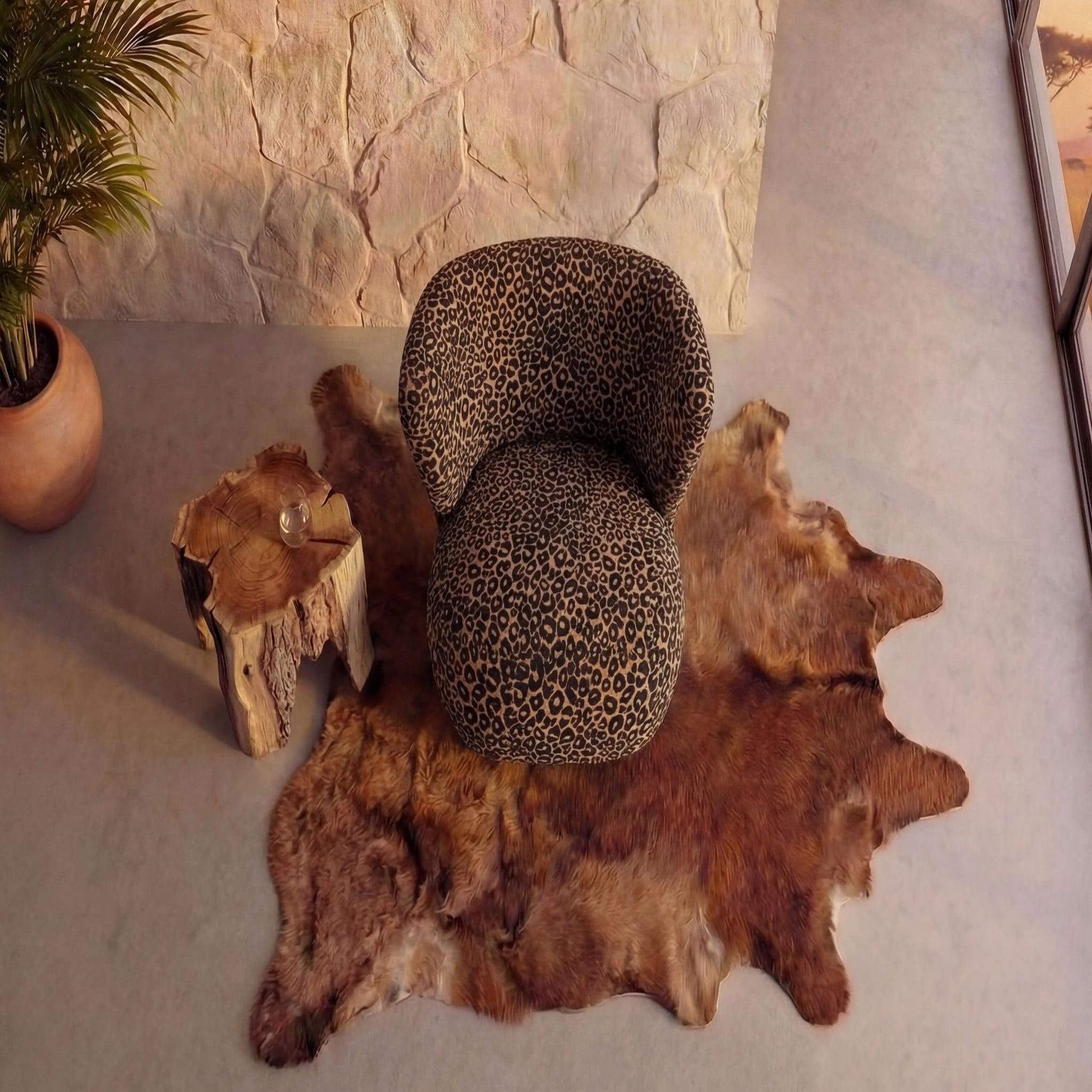 Voir la diapositive 4 : CASANOVA PARIS Capri - fauteuil tissu imprimé animalier