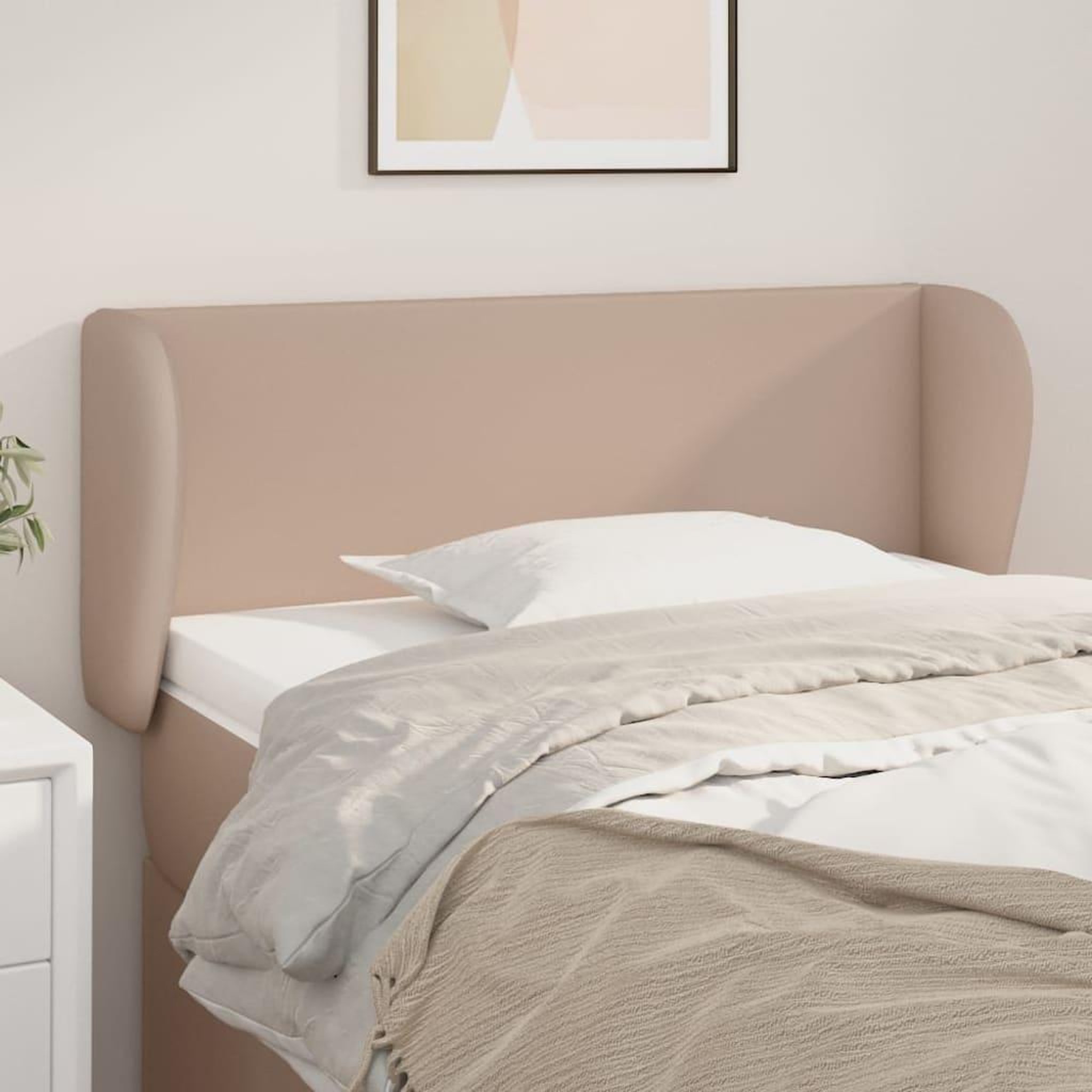 Voir la diapositive 1 : VIDAXL Tete de lit avec oreilles Cappuccino 103x23x78/88 cm Similicuir