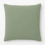 BATON ROUGE Taie d'oreiller 100% gaze de coton lavé vert givrée. Coloris disponibles : Vert