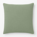 BATON ROUGE Taie d'oreiller 100% gaze de coton lavé vert givrée. Coloris disponibles : Vert