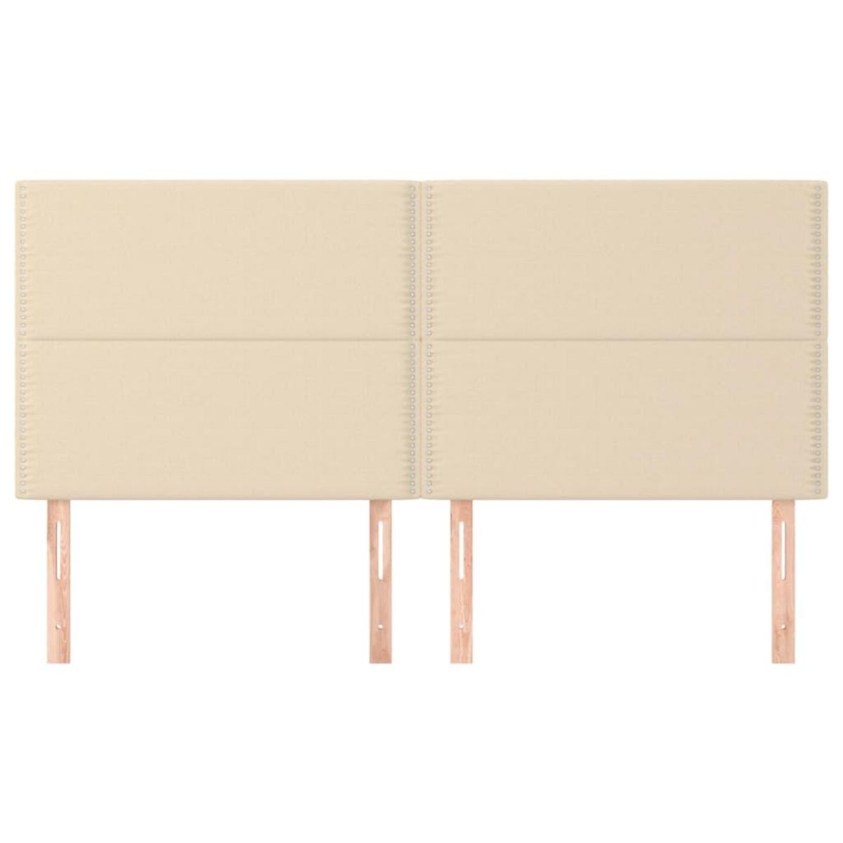 VIDAXL Tetes de lit 4 pcs Creme 90x5x78/88 cm Tissu