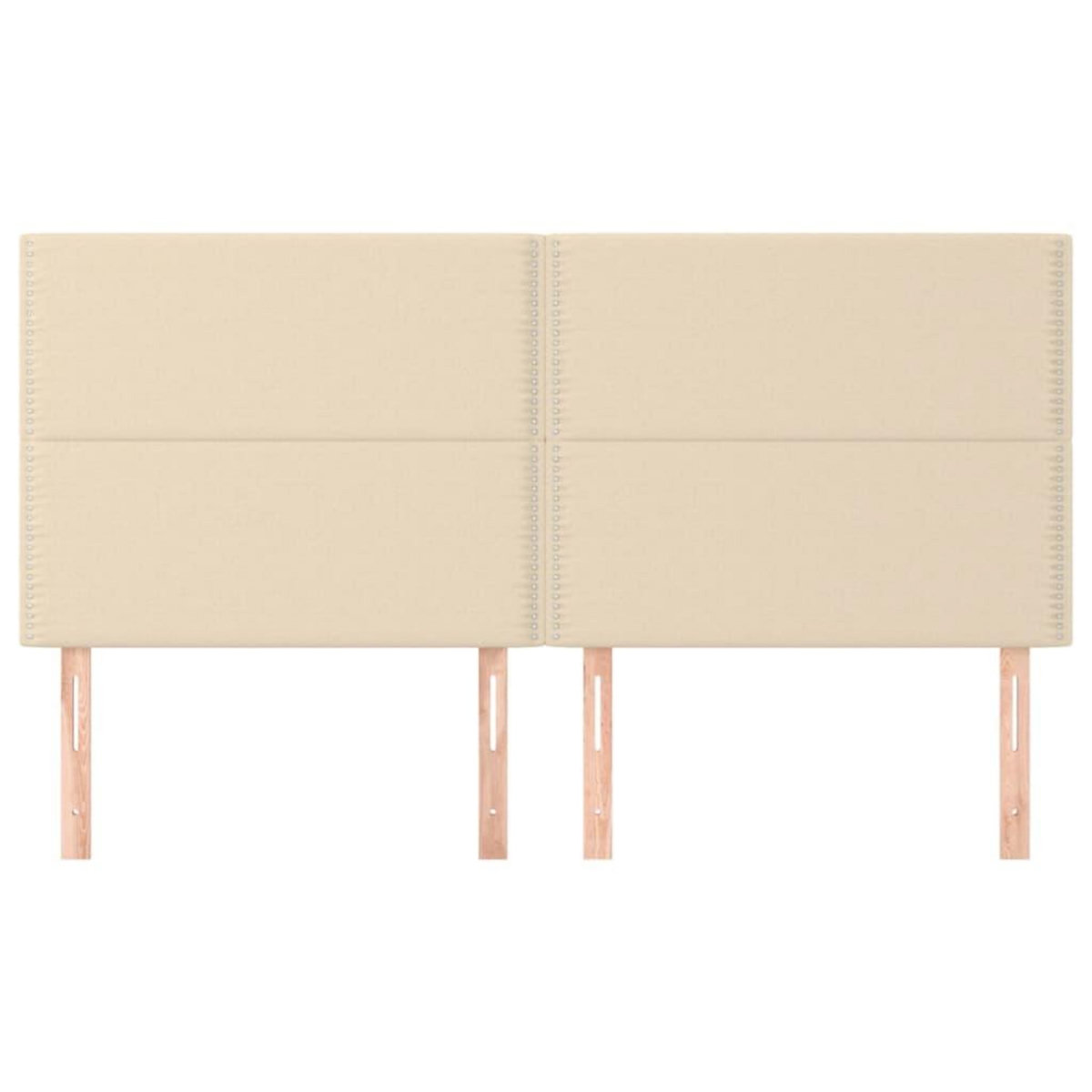 VIDAXL Tetes de lit 4 pcs Creme 90x5x78/88 cm Tissu