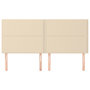 Voir la diapositive 3 : VIDAXL Tetes de lit 4 pcs Creme 90x5x78/88 cm Tissu