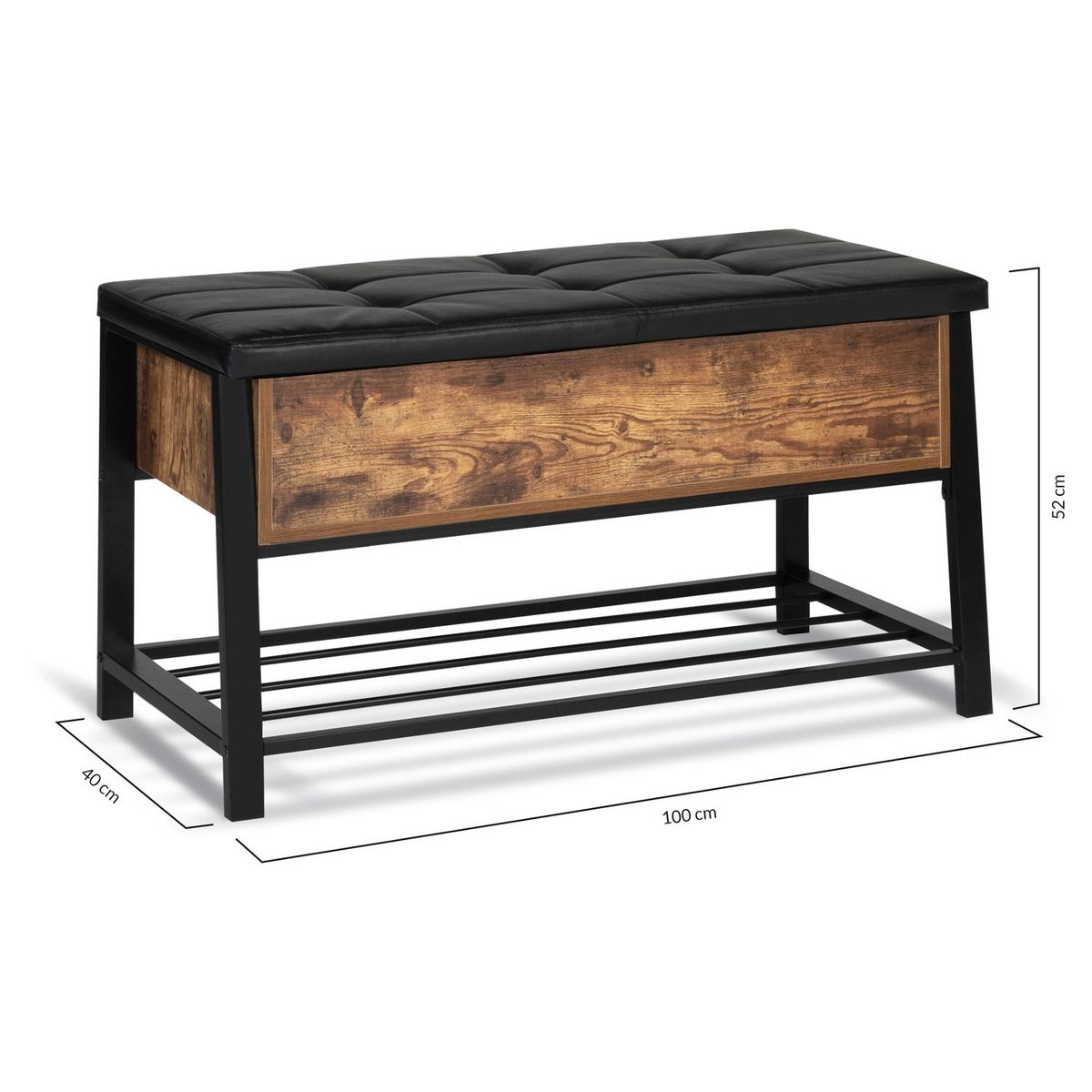 Banc coffre d'entrée range chaussures NINO