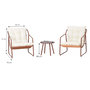 Voir la diapositive 3 : CONCEPT USINE Ensemble de jardin 2 fauteuils terracotta avec table basse ATRANI