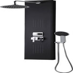 CENTRALE BRICO Colonne de douche hydromassante avec robinetterie, noir, Houka