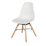 Voir la diapositive 1 : FORNORD Chaise blanche structure métal et pieds bois