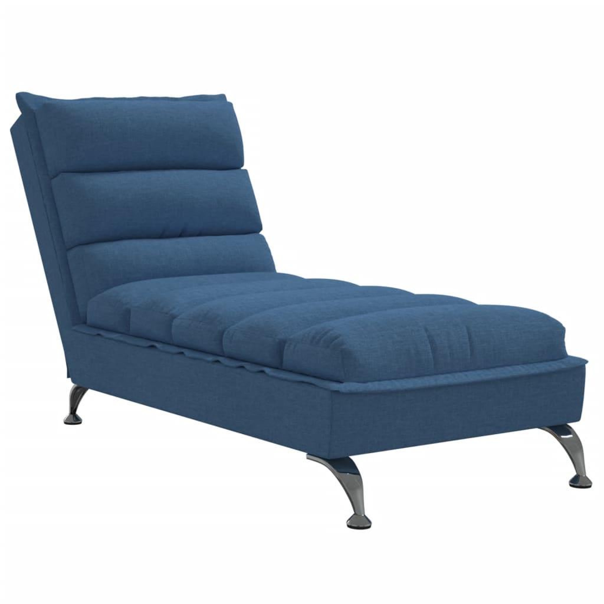 Voir la diapositive 2 : VIDAXL Chaise longue avec coussins bleu tissu