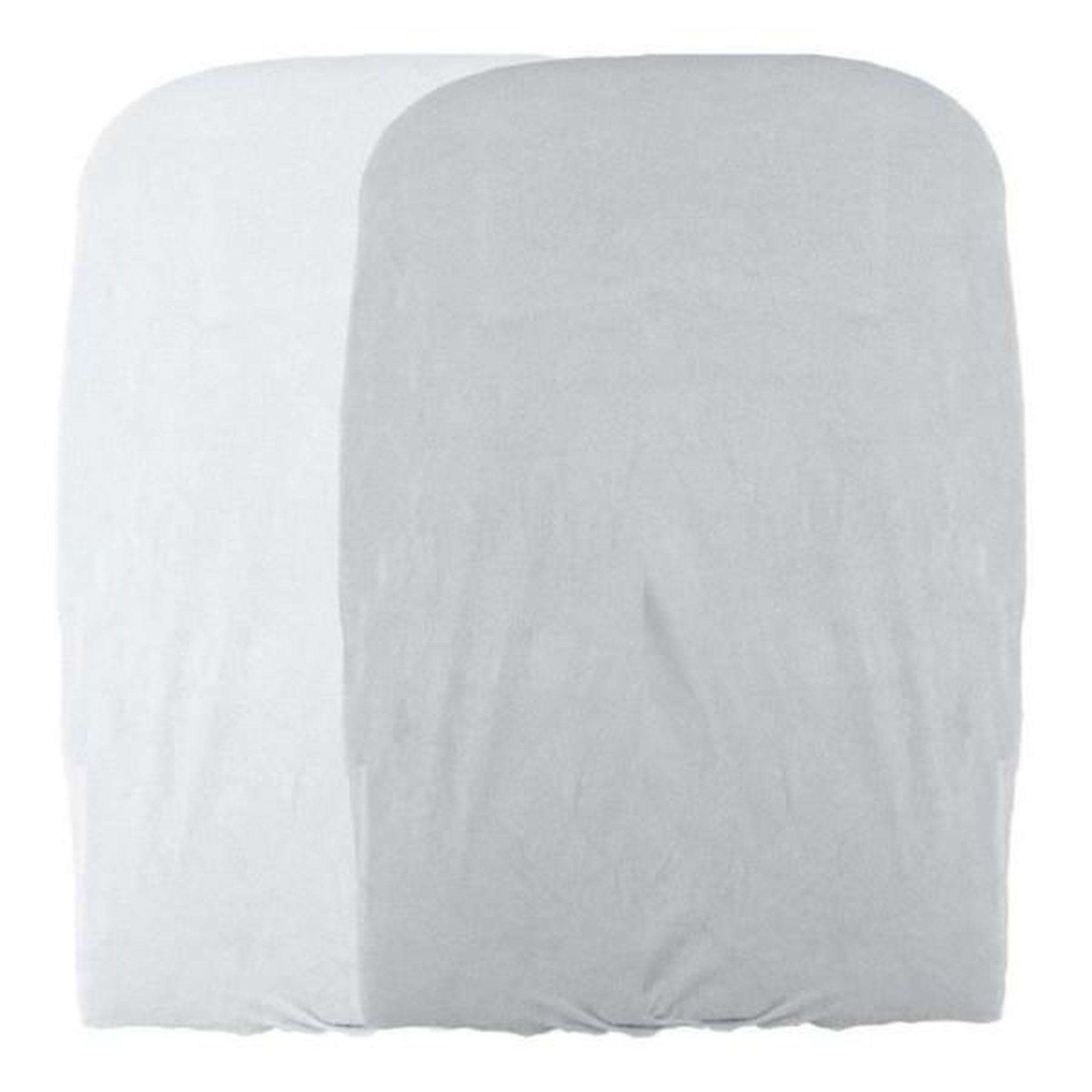 DOMIVA Lot de 2 housses de matelas a  langer - Blanc / Perle - 50 X 75 cm