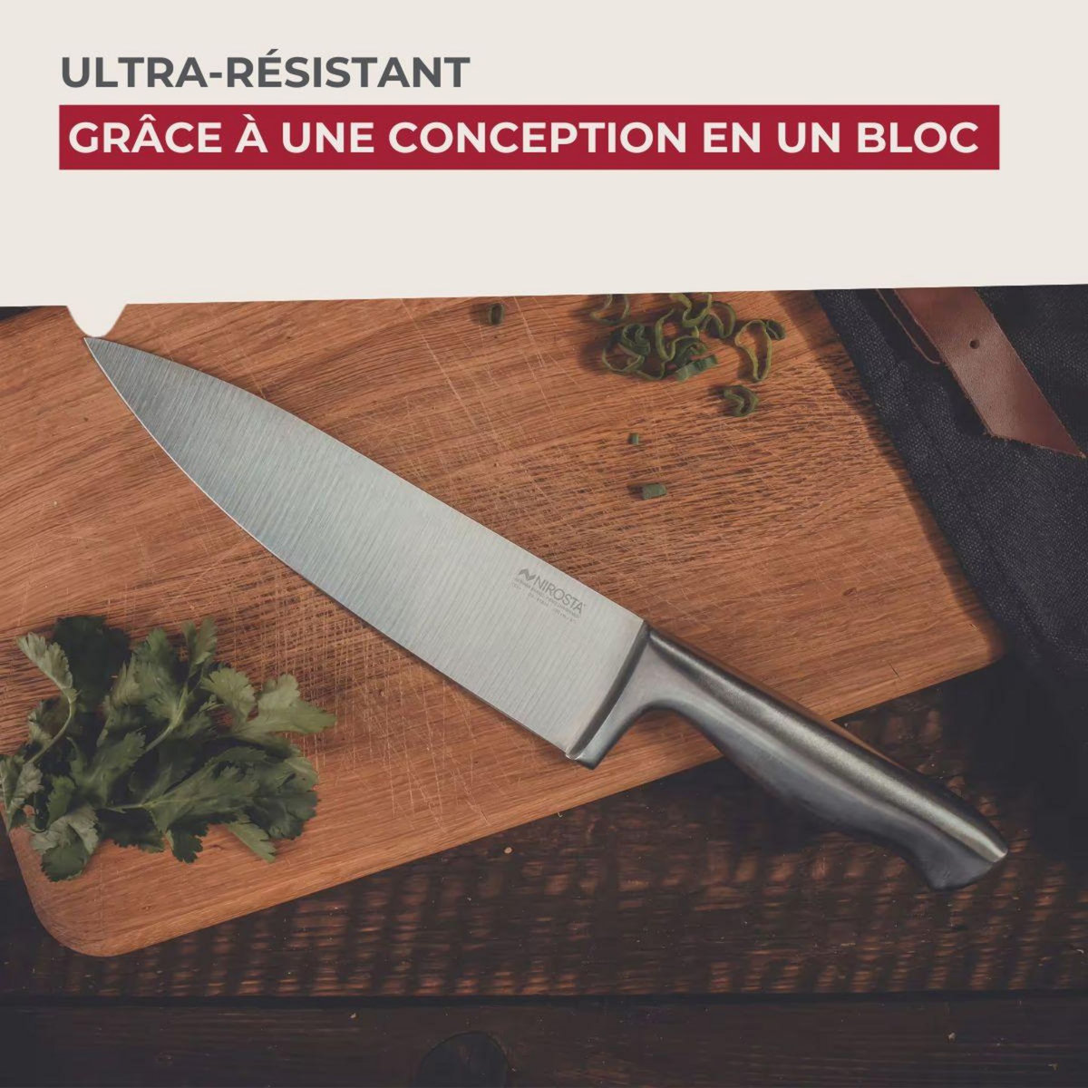 NIROSTA Couteau de chef 33 cm en inox Nirosta Star