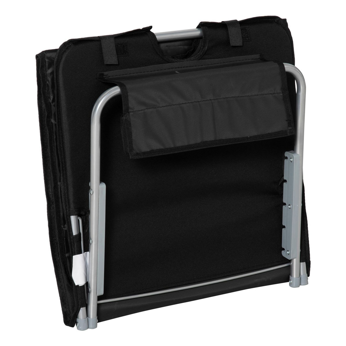 OUTSUNNY Lot de 2 tapis de plage rembourré - matelas de plage - nattes de plage - dossier inclinable multi-positions - sac transport inclus - métal polyester PE noir