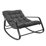 The Home Deco Factory Fauteuil à bascule Manda. Coloris disponibles : Noir, Blanc