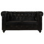Voir la diapositive 2 : VIDAXL Canape Chesterfield a 2 places Noir Cuir veritable