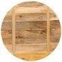 Voir la diapositive 5 : VIDAXL Dessus de table Ø 80x2,5 cm rond bois massif de manguier brut