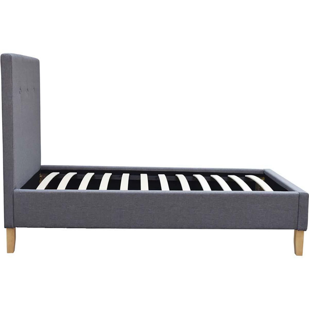 Habitat et Jardin Lit  Elise  - 90 x 190 cm - Gris