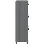 Voir la diapositive 5 : VIDAXL Armoire a chaussures HAMAR Gris fonce 59,5x35x117 cm Pin massif