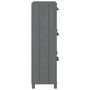 Voir la diapositive 5 : VIDAXL Armoire a chaussures HAMAR Gris fonce 59,5x35x117 cm Pin massif