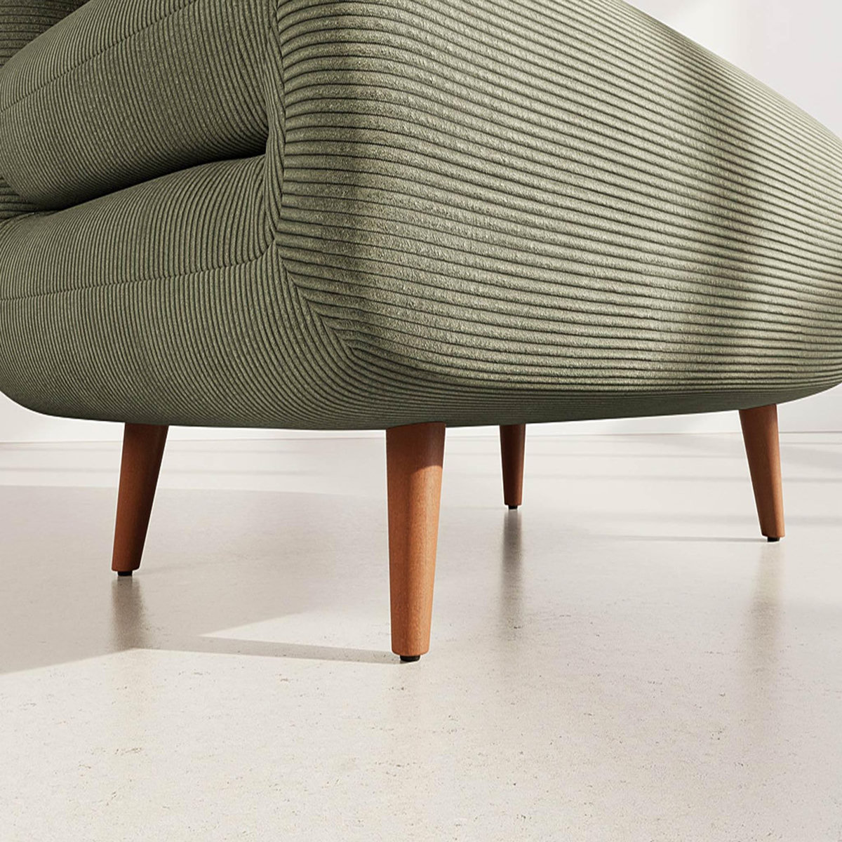 BEST MOBILIER Lumi - banquette convertible clic-clac 1 place en velours côtelé