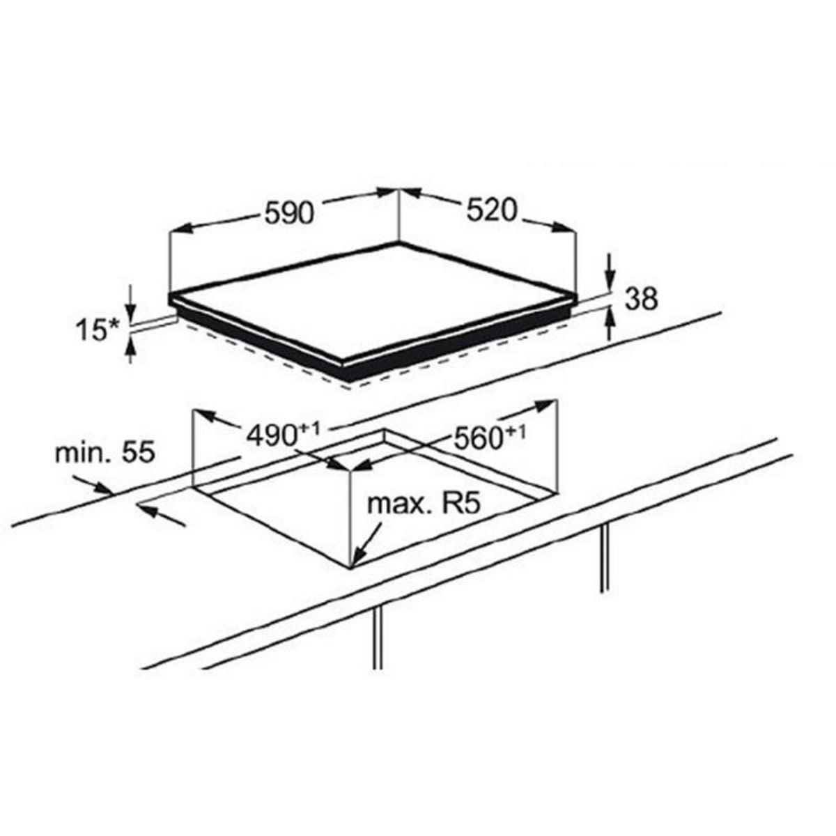 ELECTROLUX Plaque vitrocéramique Electrolux EHV6343IOK